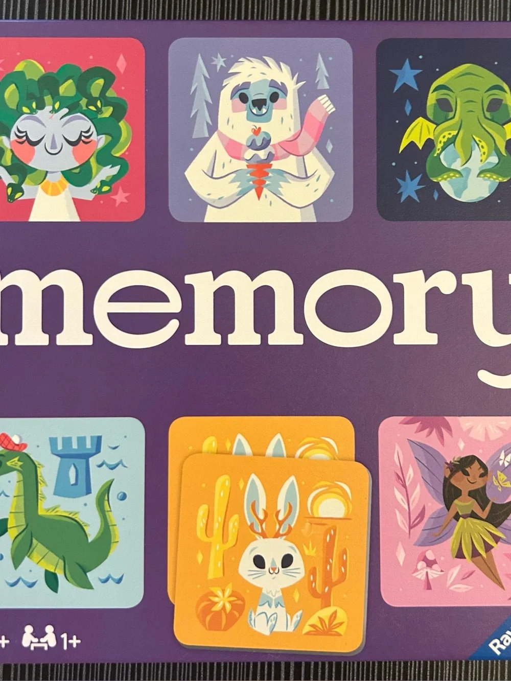 Kids Monster Memory Matching Game - Purple -